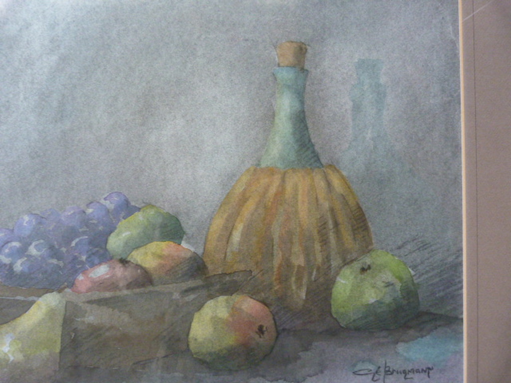 Gé Brugmans  -  pastel  -  stilleven met fuit. kopen? Bied vanaf 1!
