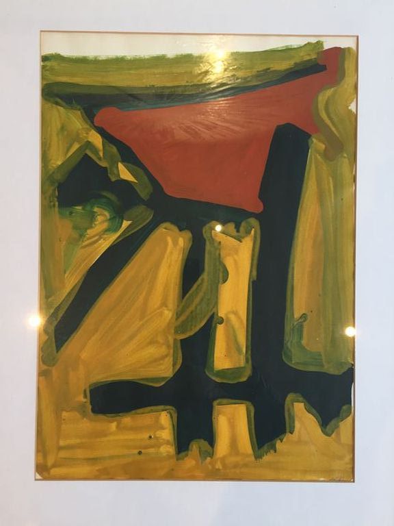 WIM IZAKS, Zonder Titel, HANDGESIGNEERDE Gouache verkocht voor € 104!