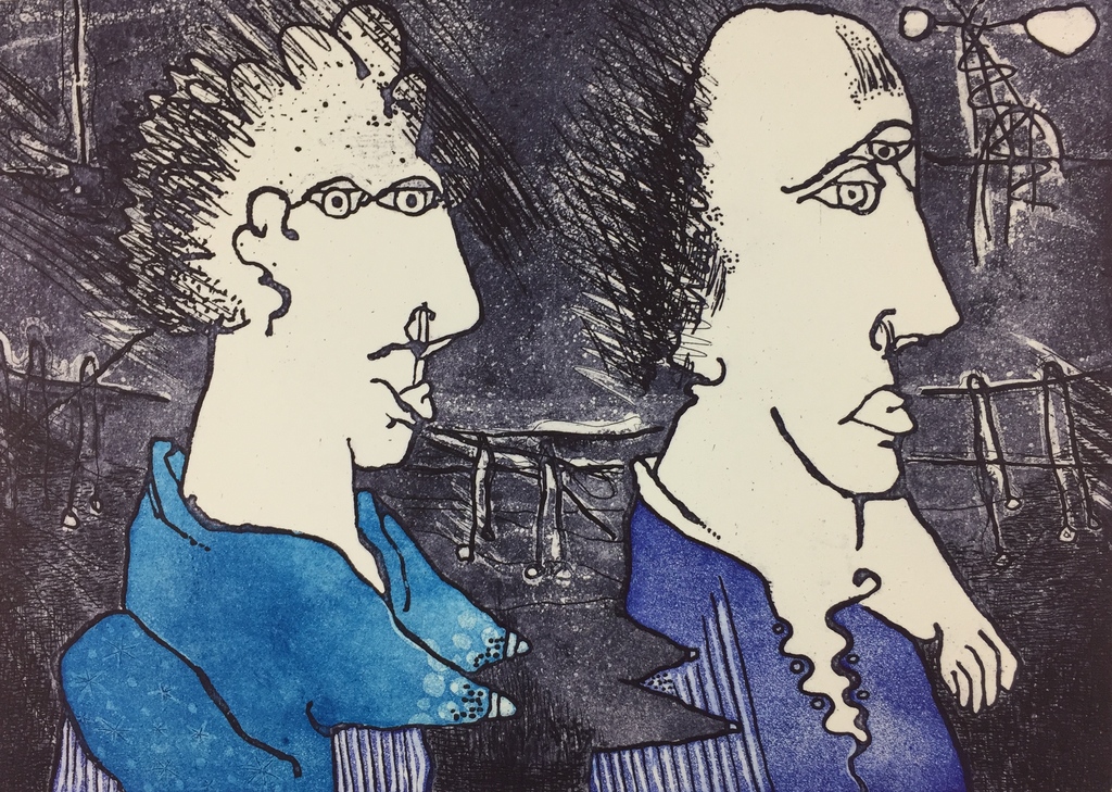 Guido Goedheer, kleurenets, 'Married couple' verkocht voor € 70!