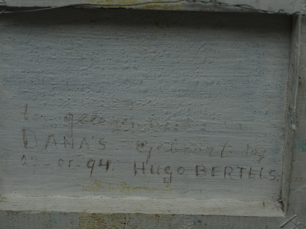 Hugo Bertels (1946) : Acryl op doek – Voor Dana – Gesigneerd & ingelijst-1994  kopen? Bied vanaf 1!
