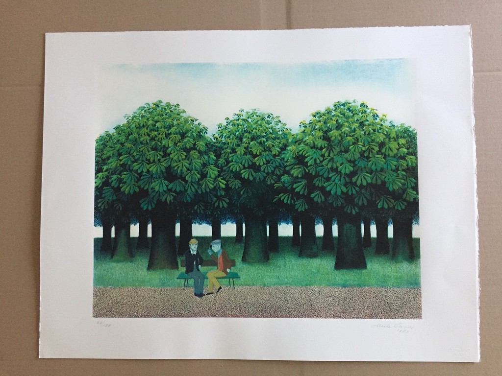 Oude mannen op bankje kopen? Bied vanaf 25!