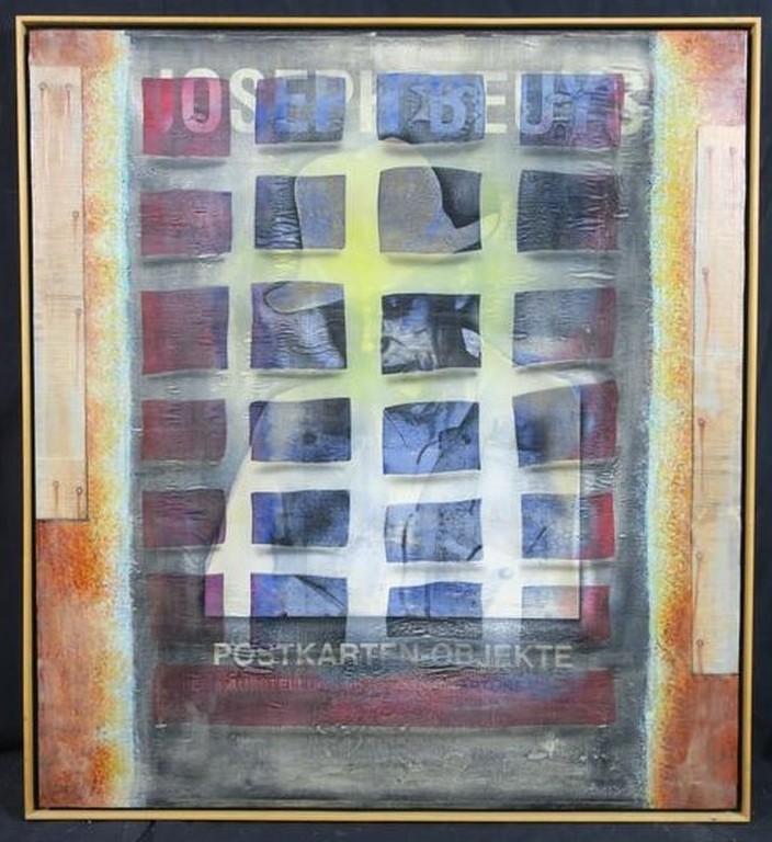 Onbekend gesigneerd: Gemengde techniek, Joseph Beuys - Ingelijst verkocht voor € 45!