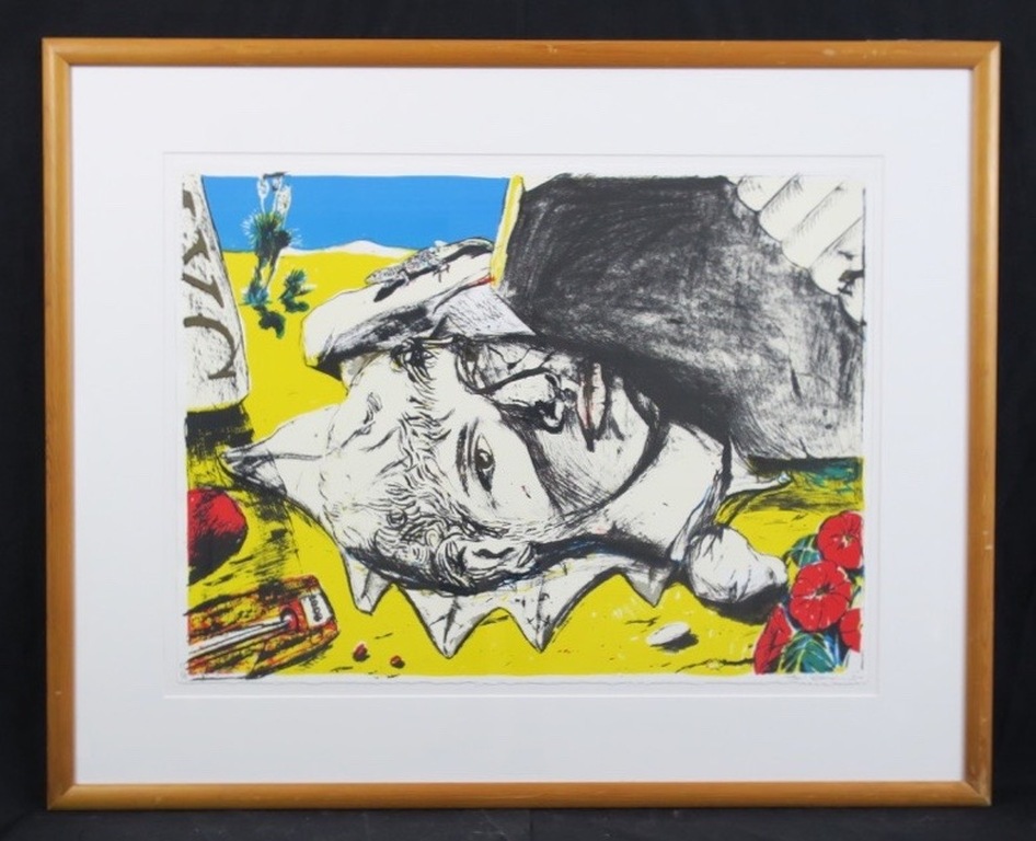 Paul Klemann: Zeefdruk, Afgebroken kop enz. - Ingelijst (Groot) kopen? Bied vanaf 40!