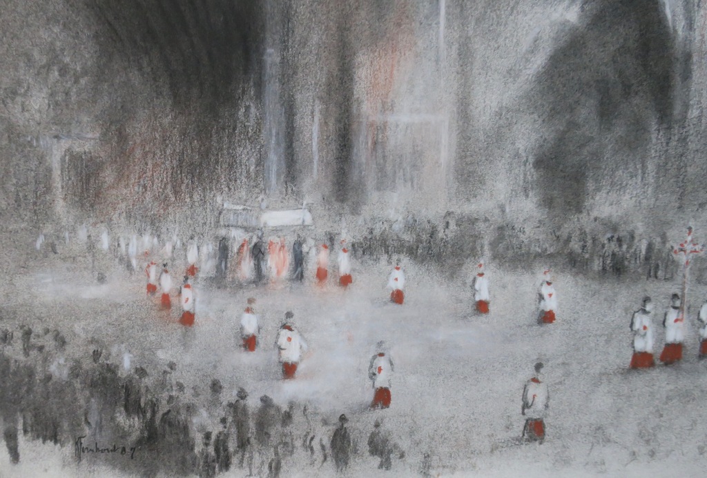 Klaas Fernhout: Twee krijttekeningen + portrettekening/aquarel op verso kopen? Bied vanaf 1!