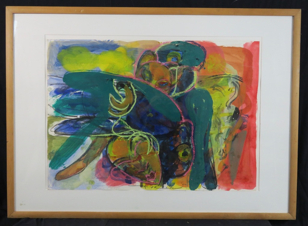 Anton Vrede: Gouache, Z.T. - Ingelijst (Groot) kopen? Bied vanaf 120!