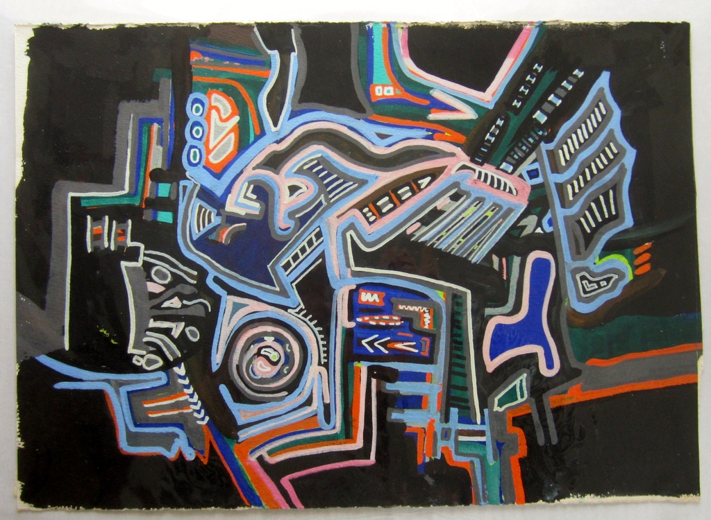 Hans ter Braake - gouache op papier - 1980 kopen? Bied vanaf 60!