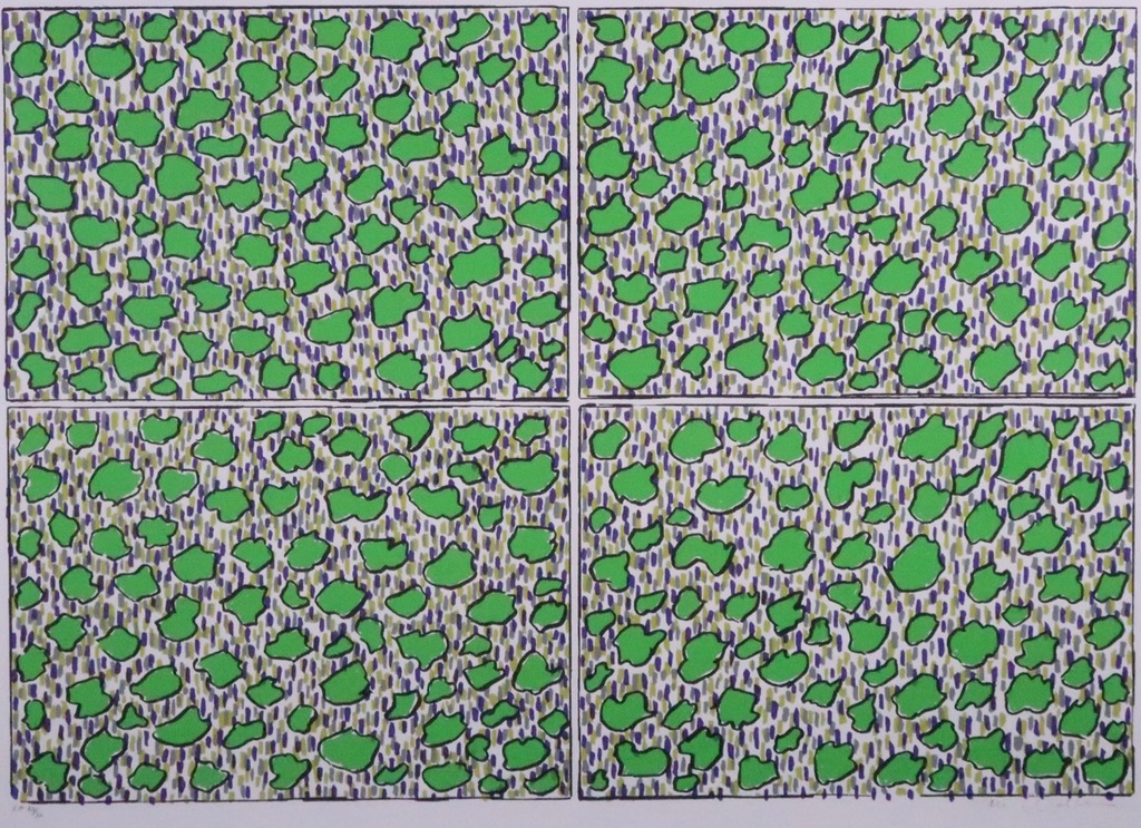 Jan Wolkers: Zeefdruk, Zomersneeuw - Ingelijst verkocht voor € 250!