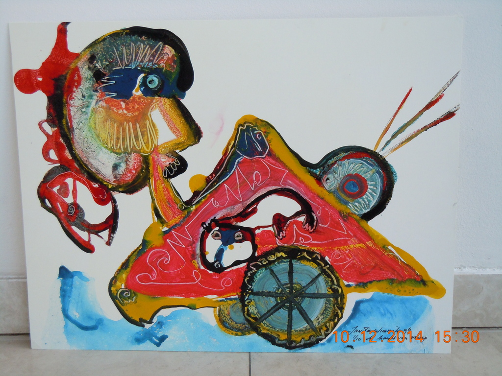 Jan te Wierik , gouache zonder titel verkocht voor € 750!