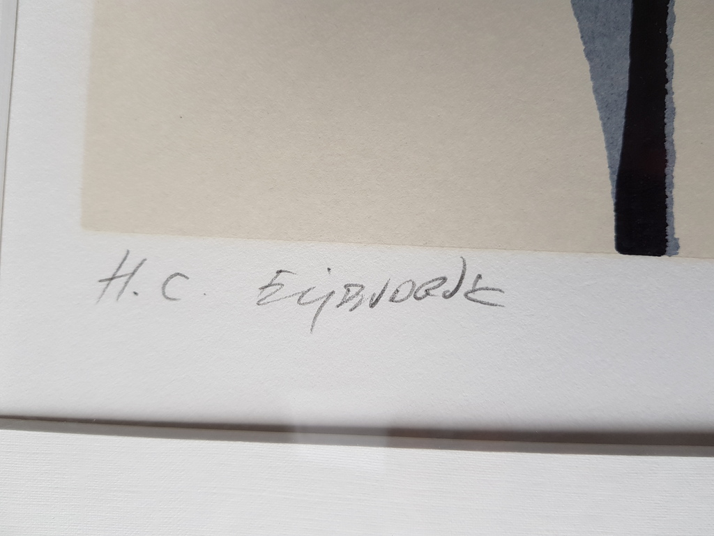 Fon klement (1930-2000) - houtsnede H.C., gesigneerd  kopen? Bied vanaf 150!