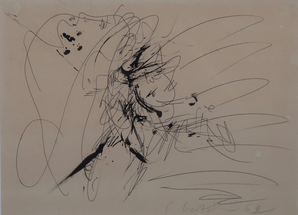 Ger Lataster: Inkttekening, Z.T. - Ingelijst kopen? Bied vanaf 275!