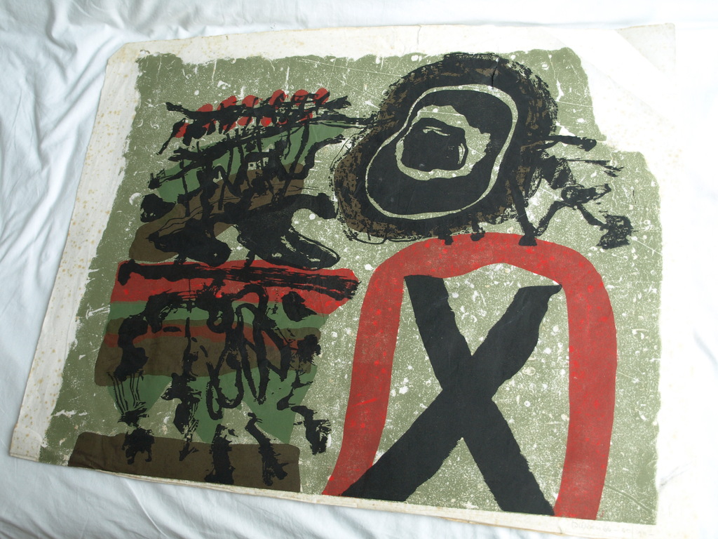 Jef Diederen : Litho – Zonder titel – Gesigneerd – 1966 – Prent 190 kopen? Bied vanaf 1!