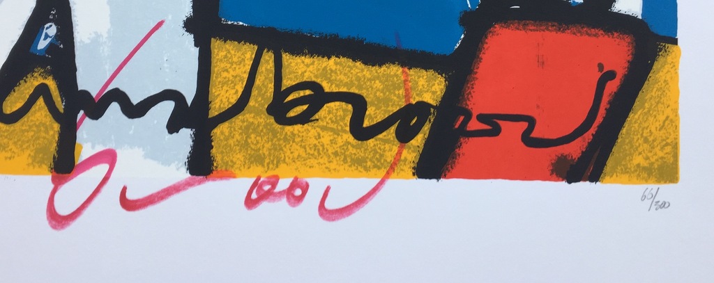 Herman Brood - Originele Kleurenzeefdruk: Golfer kopen? Bied vanaf 1!
