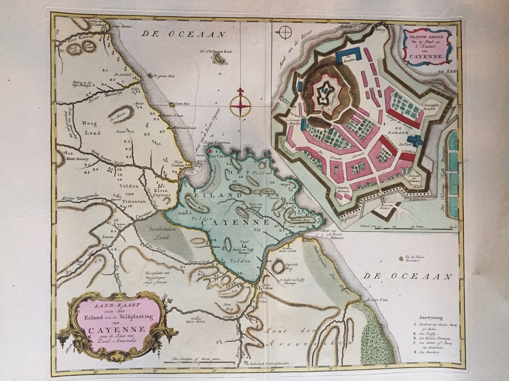 Landkaart van het eiland Cayenne - IS Tirion 1754 kopen? Bied vanaf 15!