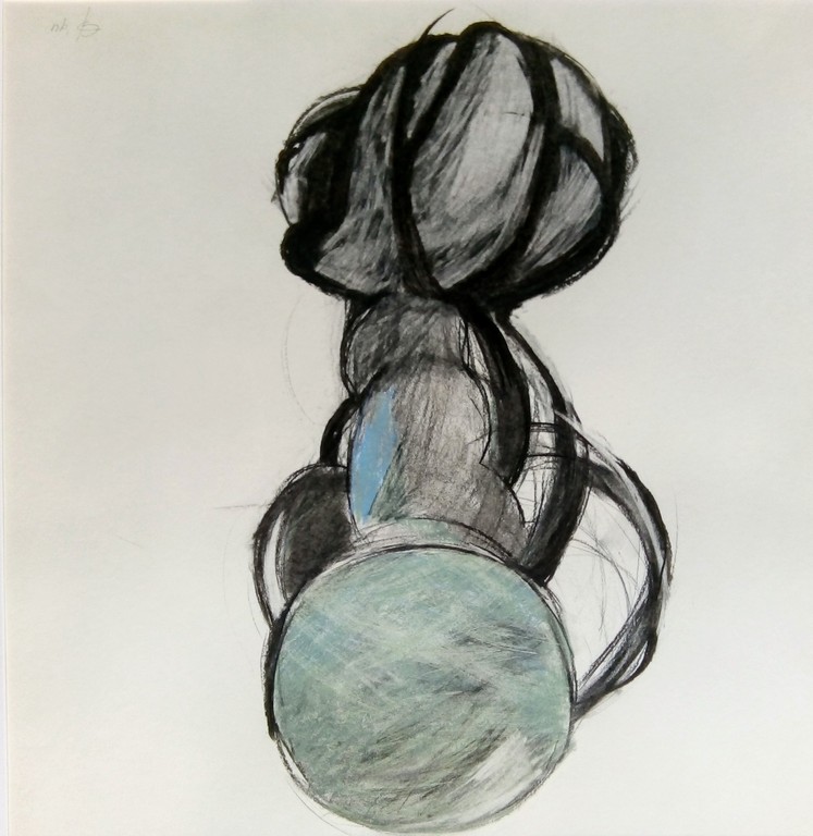 Carola Popma (Breda) - groot origineel werk uit 1994. verkocht voor € 200!