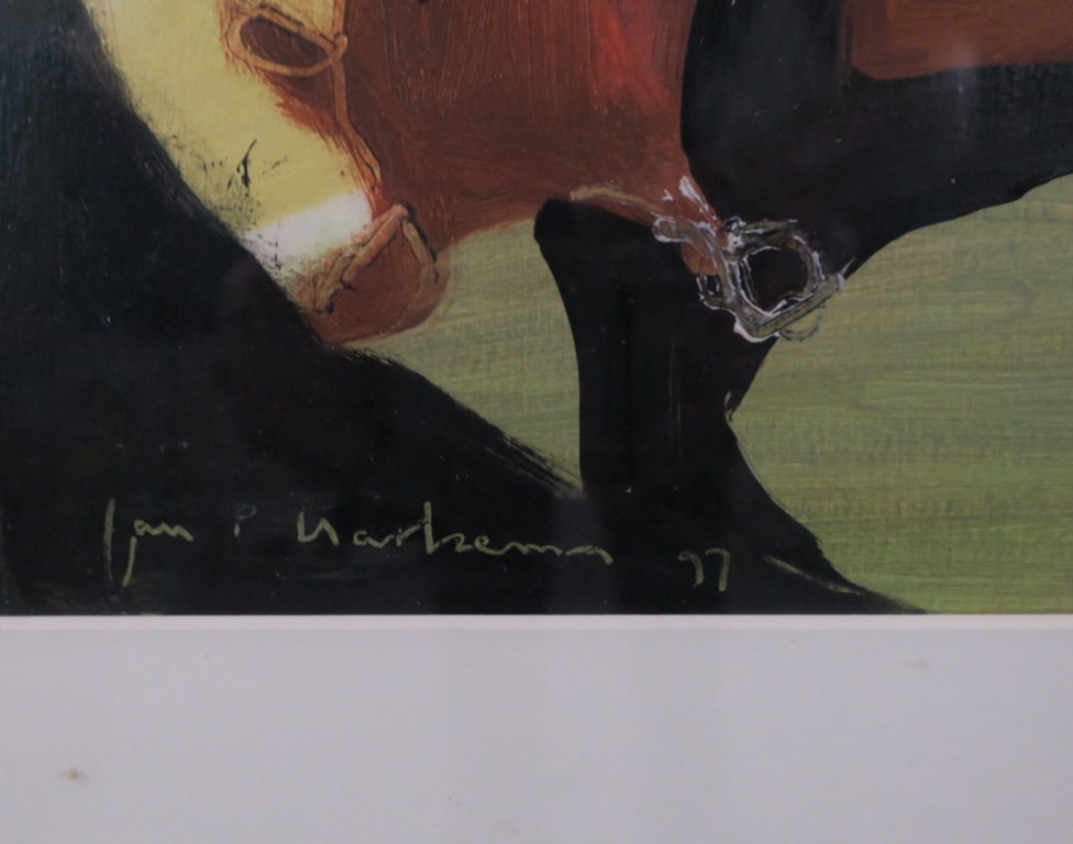 Jan Pieter Hartzema: Olie op papier, Puerta - Ingelijst kopen? Bied vanaf 35!