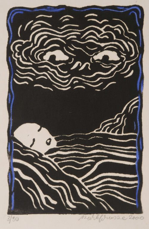 Mark Brusse: Lino op Rijstpapier, Z.T. verkocht voor € 50!