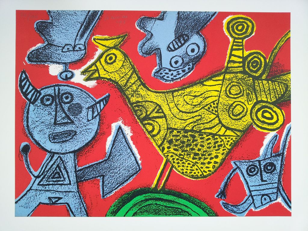 Corneille: litho S/N, Songes du Diable verkocht voor € 100!
