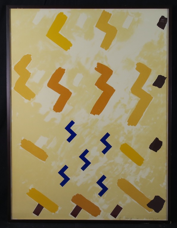 William Tillyer: Zeefdruk, Vase series II - Ingelijst (groot) verkocht voor € 121!