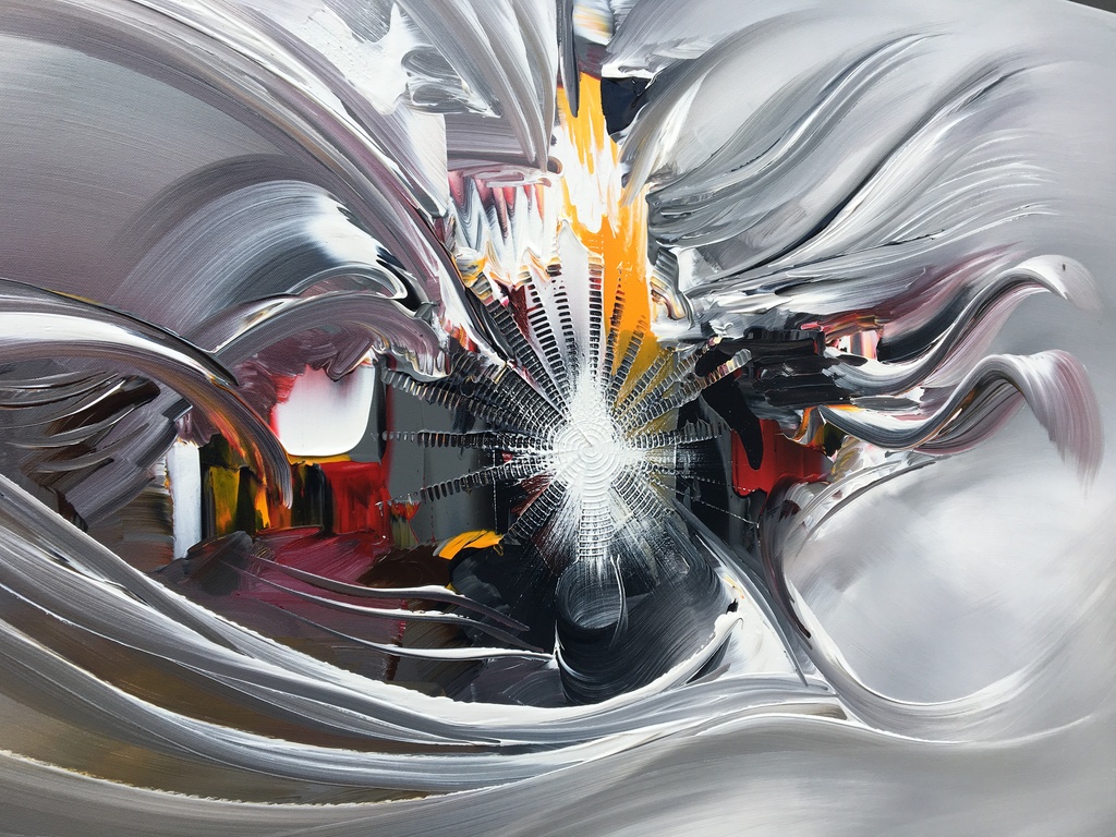 Gena - Abstract After midnight- Acrylverf op doek kopen? Bied vanaf 200!