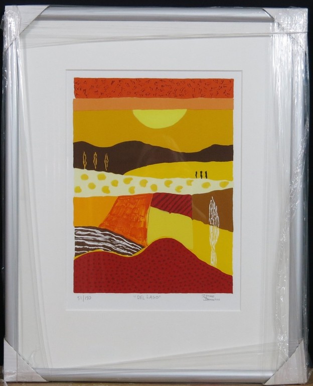 Ronald Boonacker: Zeefdruk, Del Lago - Ingelijst kopen? Bied vanaf 50!