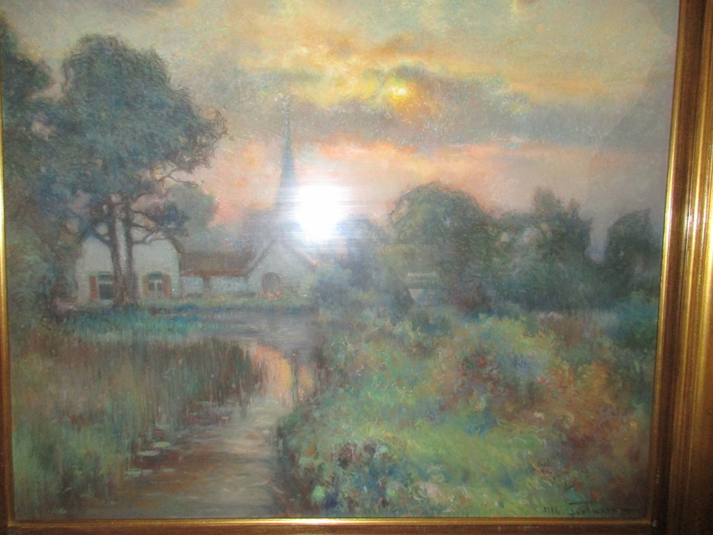Albert Sirtaire, Avondsfeer te Watermaal-Bosvoorde, pastel op karton. kopen? Bied vanaf 400!