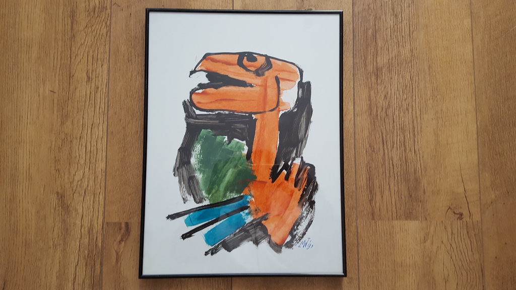 Martin van Wordrager - Pendant - Acryl op papier, gesign. en '91  kopen? Bied vanaf 225!