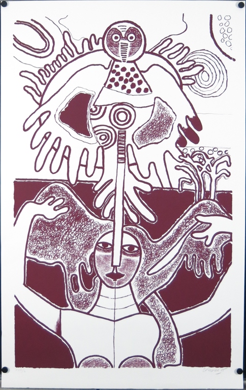 Corneille: Grote zeefdruk, Femma avec Chouette t kopen? Bied vanaf 250!