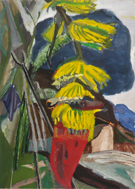 Hans Ebeling Koning: Gemengde techniek op papier, Z.T. verkocht voor € 100!