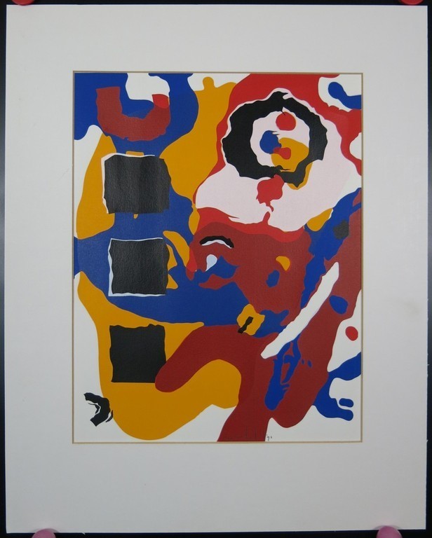 WALTER van OEL   ABSTRACT  Handgesigneerde Kleurenzeefdruk uit 1991 kopen? Bied vanaf 45!