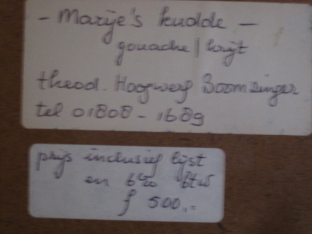 Zeldzaam intuitief werk van Theo Hoogewerf (1944-) Gouache  "Marije's Kudde"  kopen? Bied vanaf 1!