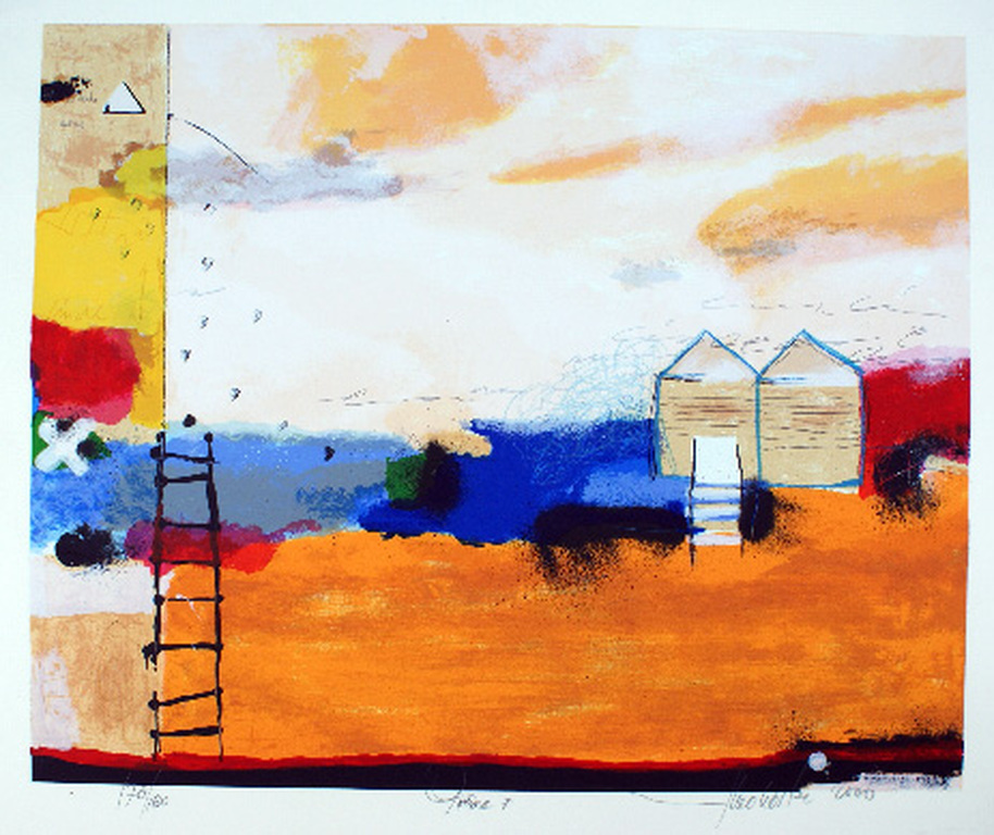 Theo Koster: grote ingelijste zeefdruk 'Poeme 1' verkocht voor € 295!