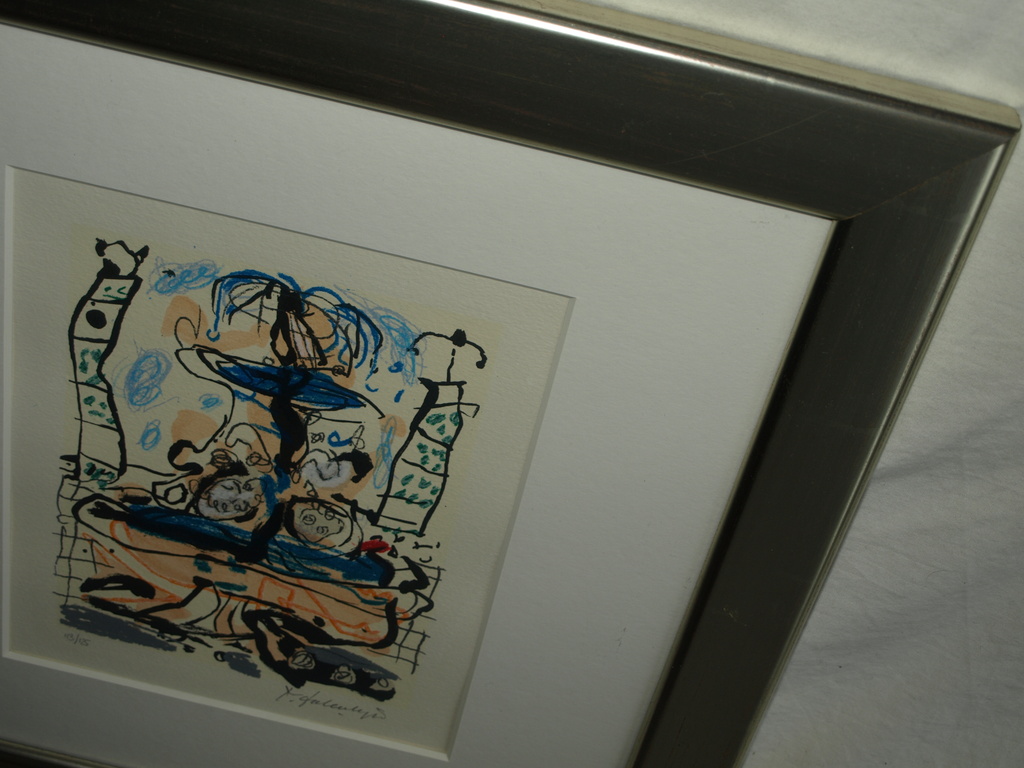 Kees Salentijn : Zeefdruk – Cobra-stijl – Gesigneerd en ingelijst – ca 1995 kopen? Bied vanaf 1!