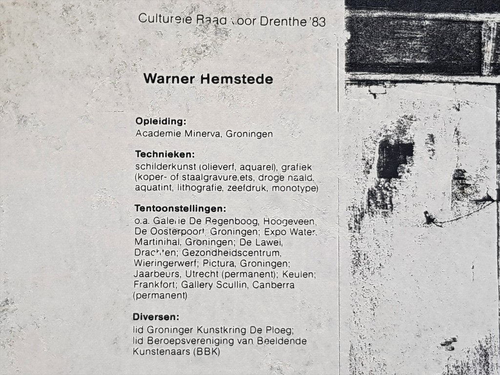 Warner Hemstede - Oud Beijerland - Gesigneerde ets kopen? Bied vanaf 1!