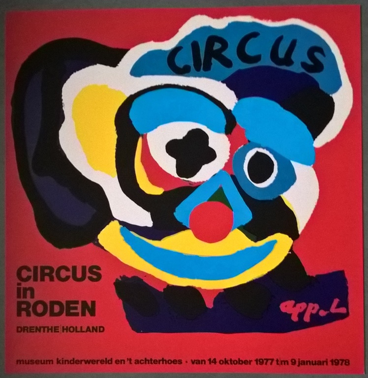 Karel Appel - zeefdruk affiche- Circus in Roden kopen? Bied vanaf 95!