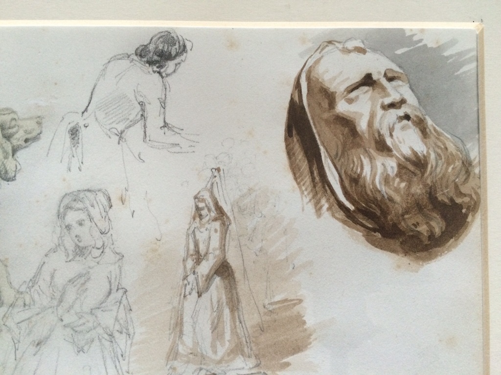 Unieke pagina uit het schetsboek van Lambertus Lingeman (1829-1894) kopen? Bied vanaf 35!