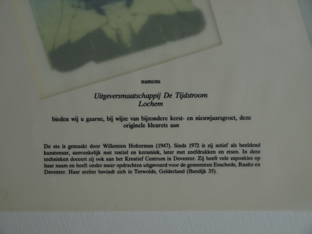 Willemien Holterman : Ets – Boekenwijsheid – Gesigneerd – 1984 kopen? Bied vanaf 1!