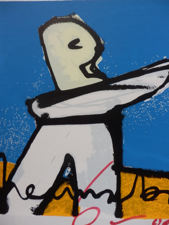 HERMAN BROOD  HANDGESIGNEERDE En Gelimiteerde ZEEFDRUK   GOLFER kopen? Bied vanaf 185!