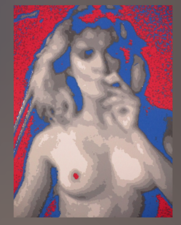 Henk van der Vet (1939) - kleurenzeefdruk - Half ontblote nachtclubdanseres kopen? Bied vanaf 35!