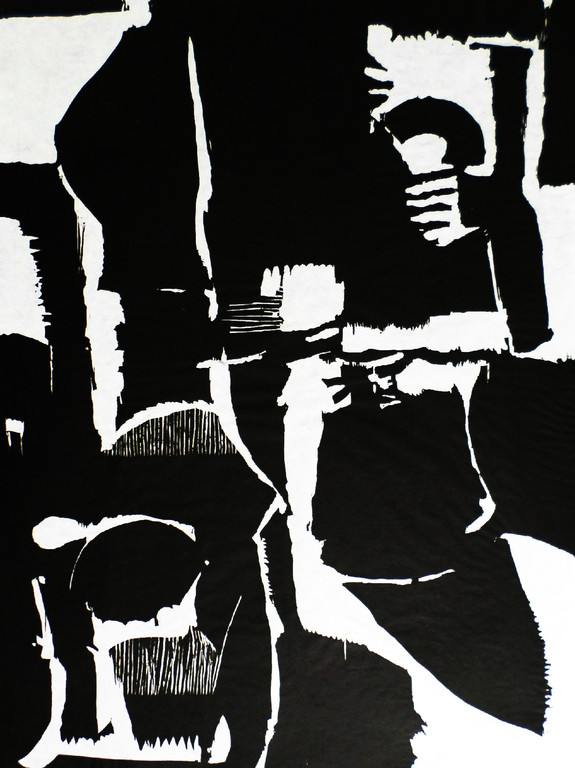 Guillaume Le Roy - Abstracte voorstelling, houtsnede verkocht voor € 50!