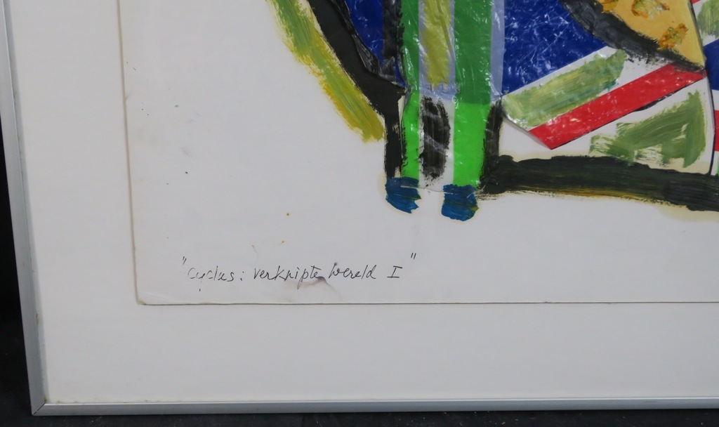 Meertje Kaal: Acryl en collage, Cyclus: verknipte wereld I - Ingelijst kopen? Bied vanaf 1!