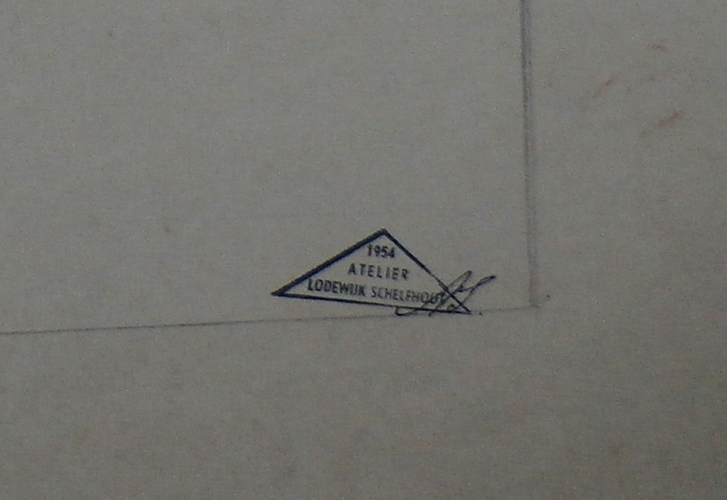 Lodewijk Schelfhout - tekening: Jozef en Maria met kindje Jezus - jaren 30 kopen? Bied vanaf 60!