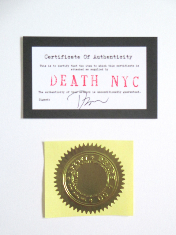 DEATH NYC, GUN- Drie originele 'street-art' dollar biljetten, 2013 kopen? Bied vanaf 175!