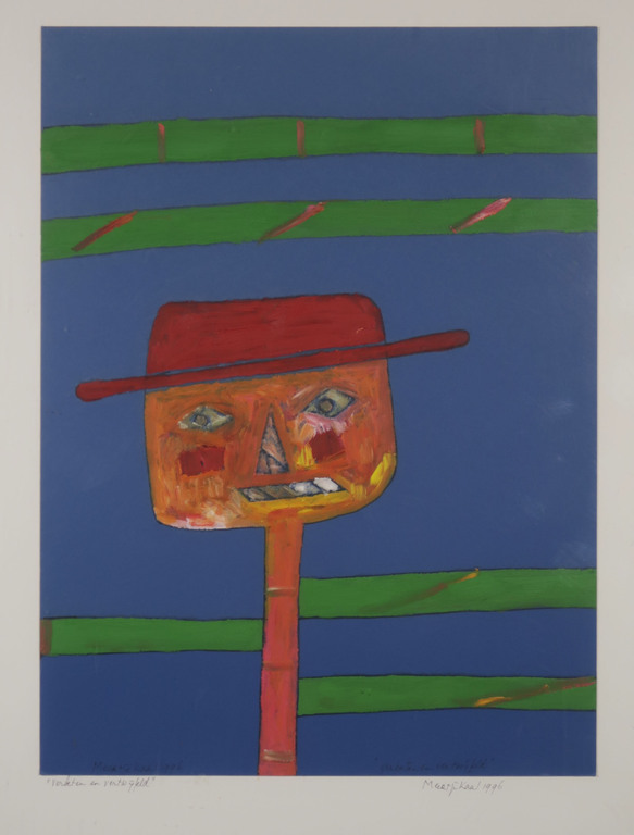Meertje Kaal: Acryl op karton, Verbeten en vertwijfeld - Ingelijst (Groot) kopen? Bied vanaf 1!