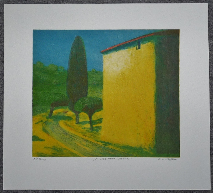 Elmar Gille, Reliëfdiepdruk, Op weg naar Pienza,  kopen? Bied vanaf 55!