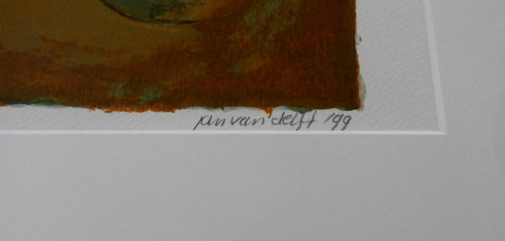 Jan van Delft - grote ingelijste zeefdruk : Vogelwachter - 1999 kopen? Bied vanaf 35!