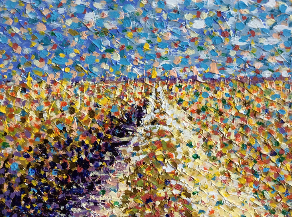 Jack Vissers, Ordinary Landscape nr. 4, acryl en olieverf op paneel verkocht voor € 245!