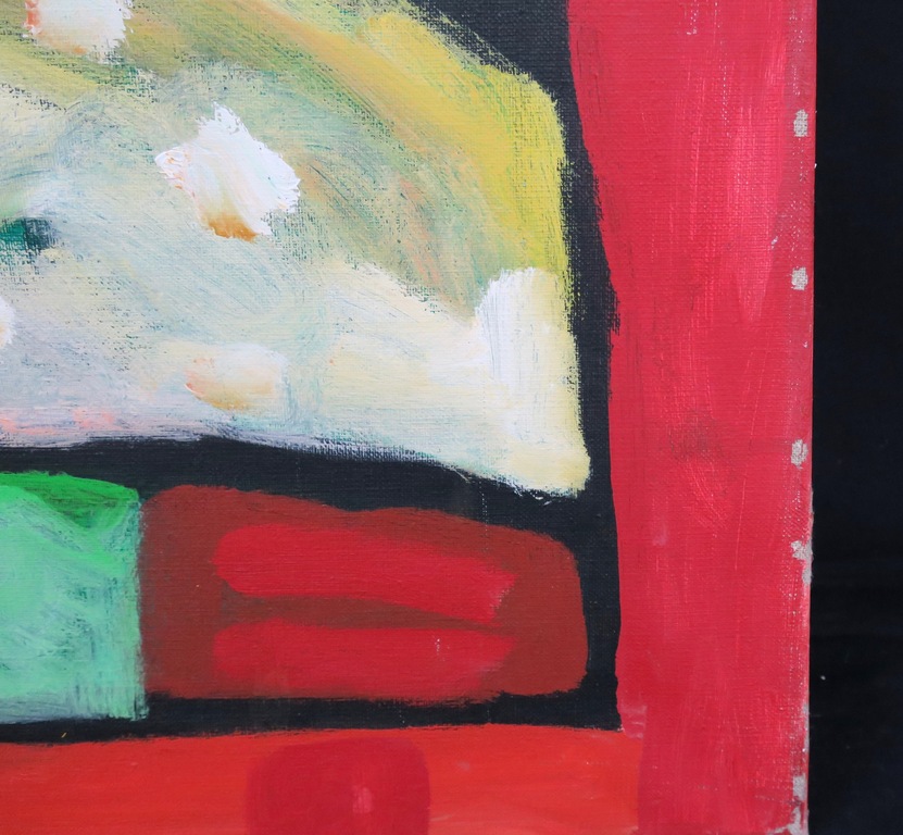 Clemens Briels: Acryl op doek, Woman with umbrella (Groot!) kopen? Bied vanaf 750!