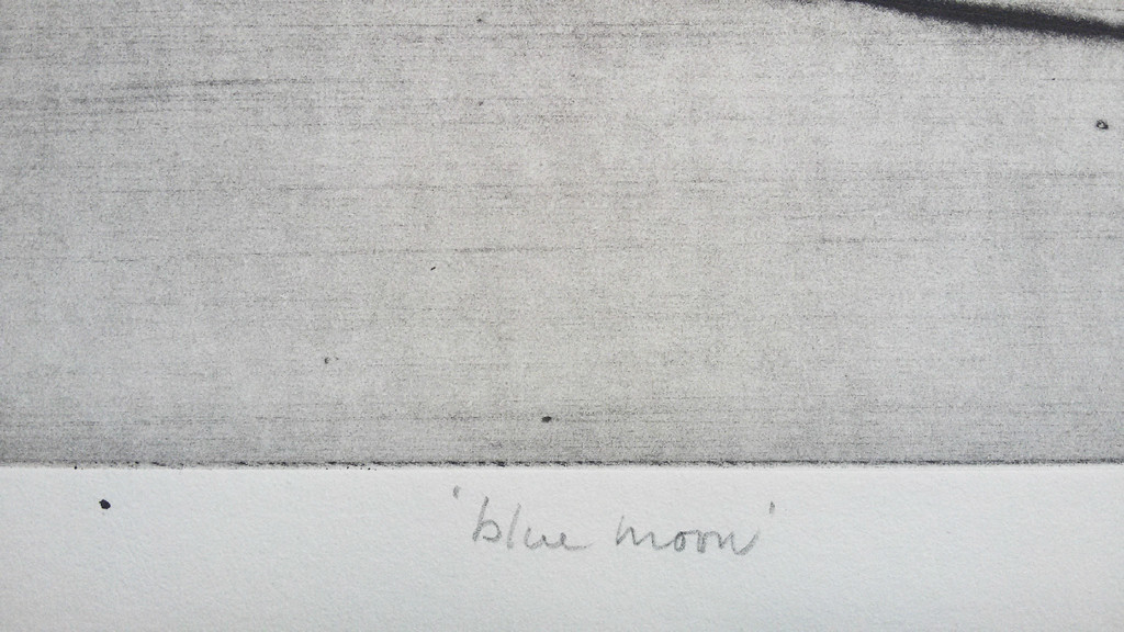 Anneke van der Mandele - Blue moon, aquatint ets kopen? Bied vanaf 35!