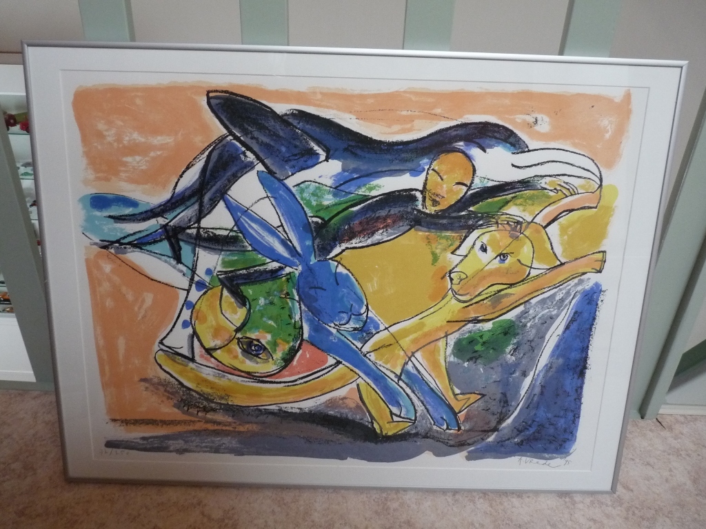 Anton Vrede, groot grafiek, zonder titel verkocht voor € 75!