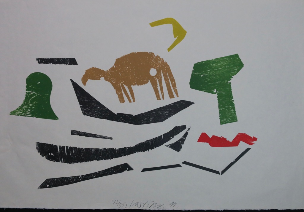 Carel Visser: Houtsnede op rijstpapier, Zonder titel (groot) kopen? Bied vanaf 100!